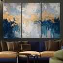 Blue Gold Abstract Large Framed Canvas Wall Art, Modern by MyGreatCanvas | Canvas Wall Art Prints | Photo Prints & Wall Decor