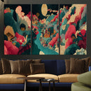 Colorful Japanese Landscape Print: Maximalist Panoramic Wall by MyGreatCanvas | Canvas Wall Art Prints | Photo Prints & Wall Decor