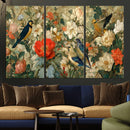 Vintage Birds and Flowers Wall Art Canvas Print, Botanical by MyGreatCanvas | Canvas Wall Art Prints | Photo Prints & Wall Decor