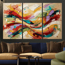 Geometric Abstract Wall Art Canvas Print, Orange Blue by MyGreatCanvas | Canvas Wall Art Prints | Photo Prints & Wall Decor