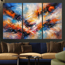 Lyrical Abstraction Wall Art Canvas Print, Orange Blue by MyGreatCanvas | Canvas Wall Art Prints | Photo Prints & Wall Decor