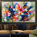 Geometric Abstract Wall Art Canvas Print, Orange Blue by MyGreatCanvas | Canvas Wall Art Prints | Photo Prints & Wall Decor