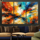 Lyrical Abstract Wall Art Canvas Print, Orange Blue Abstract by MyGreatCanvas | Canvas Wall Art Prints | Photo Prints & Wall Decor