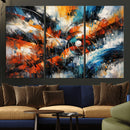 Geometric Abstract Wall Art Canvas Print, Orange Blue by MyGreatCanvas | Canvas Wall Art Prints | Photo Prints & Wall Decor