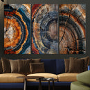 Tree Ring Triptych Canvas Wall Art — Set of 3 Wood Grain by MyGreatCanvas | Canvas Wall Art Prints | Photo Prints & Wall Decor