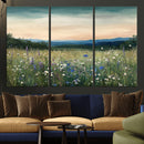 Wildflower Meadow Oil Painting Canvas — Daisy Lavender
