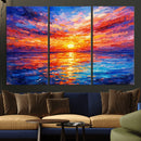 Colorful Knife Ocean Sunset Canvas — Orange Pink Teal by MyGreatCanvas | Canvas Wall Art Prints | Photo Prints & Wall Decor
