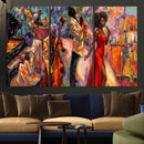 African American Jazz Singer Canvas Art — Red Dress Black by MyGreatCanvas | Canvas Wall Art Prints | Photo Prints & Wall Decor
