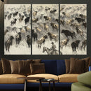 Cowboy Cattle Drive Canvas Wall Art, Western Longhorn Herd by MyGreatCanvas | Canvas Wall Art Prints | Photo Prints & Wall Decor