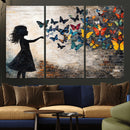 Banksy Butterfly Girl Wall Art Canvas Print, Framed Street by MyGreatCanvas | Canvas Wall Art Prints | Photo Prints & Wall Decor