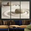 Zen Garden Stone Sand Canvas | Japanese Rock Garden Wall Art by MyGreatCanvas | Canvas Wall Art Prints | Photo Prints & Wall Decor