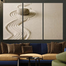 Zen Garden Stone Sand Canvas | Japanese Rock Garden Wall Art by MyGreatCanvas | Canvas Wall Art Prints | Photo Prints & Wall Decor