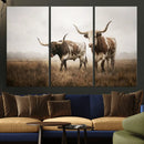Texas Longhorn Canvas Wall Art Western Bull Desert Moody by MyGreatCanvas | Canvas Wall Art Prints | Photo Prints & Wall Decor