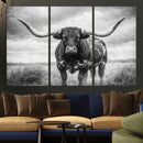 Texas Longhorn Canvas Wall Art Western Bull Desert Moody by MyGreatCanvas | Canvas Wall Art Prints | Photo Prints & Wall Decor