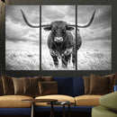 Texas Longhorn Canvas Wall Art Western Bull Desert Moody by MyGreatCanvas | Canvas Wall Art Prints | Photo Prints & Wall Decor