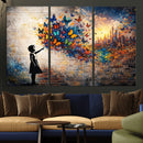 Banksy Girl Wall Art Canvas Print for Living Room Decor by MyGreatCanvas | Canvas Wall Art Prints | Photo Prints & Wall Decor