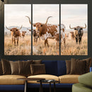 Texas Longhorn Canvas Wall Art, Rustic Farm Animal Photography Print, Farmhouse Country Decor, Western Ranch Art by MyGreatCanvas | Canvas Wall Art Prints | Photo Prints & Wall Decor