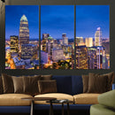 Charlotte Skyline Canvas Wall Art Print – North Carolina Cityscape Photography Print by MyGreatCanvas | Canvas Wall Art Prints | Photo Prints & Wall Decor