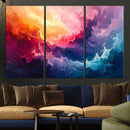 Colorful Abstract Canvas Wall Art Print, Vibrant Popup Color Art Print