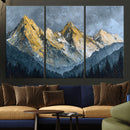 Abstract Mountain Wall Art Canvas Print Modern Landscape Painting Print