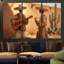 Mexican Couple Canvas Wall Art, Romantic Serenade Guitar Painting Print, Southwestern Desert Adobe Decor, Warm Golden Folk Art, Living Room Art by MyGreatCanvas | Canvas Wall Art Prints | Photo Prints & Wall Decor