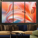 Peach Lily Canvas Wall Art, Coral Pink Flower Macro Photo Print, Botanical Bedroom Decor, Soft Floral Photography, Living Room Wall Art by MyGreatCanvas | Canvas Wall Art Prints | Photo Prints & Wall Decor