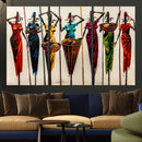 African Folk Art Canvas Wall Art, Colorful African Women Village Painting Print, Tribal Ethnic Home Decor, Vibrant African Art, Living Room by MyGreatCanvas | Canvas Wall Art Prints | Photo Prints & Wall Decor