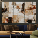 Blue Teal Abstract Canvas Wall Art, Modern Textured Painting Print, Navy Orange White Contemporary Art, Neutral Living Room Decor, Office Art by MyGreatCanvas | Canvas Wall Art Prints | Photo Prints & Wall Decor