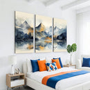 Lake Abstract Mountain Wall Art Canvas Print
