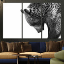 Black and White Grizzly 399 Bear Canvas Print Wall Art | by MyGreatCanvas | Canvas Wall Art Prints | Photo Prints & Wall Decor