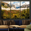 Half Dome Yosemite Canvas Wall Art – Majestic Triptych