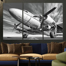 Vintage Airplane on Runway Canvas Print by MyGreatCanvas | Canvas Wall Art Prints | Photo Prints & Wall Decor