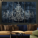 Dark Chandelier Wall Art Canvas Print by MyGreatCanvas | Canvas Wall Art Prints | Photo Prints & Wall Decor