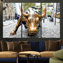 Charging Bull Wall Art Canvas Print