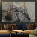 Gray Marble Fluid Wall Art – Modern Abstract Canvas Print