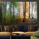 Four Seasons Wall Art Forest Canvas Print – Triptych