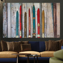 Vintage Wooden Weathered Ski's in Front of an Old Barn Wall by MyGreatCanvas | Canvas Wall Art Prints | Photo Prints & Wall Decor