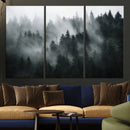 Foggy Forest Wall Art Canvas Print | 3 Panel Large Misty by MyGreatCanvas | Canvas Wall Art Prints | Photo Prints & Wall Decor