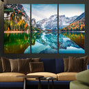 Spectacular autumn view of Braies Lake Wall Art Canvas Print by MyGreatCanvas | Canvas Wall Art Prints | Photo Prints & Wall Decor