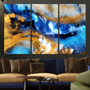 Blue Orange Marble Fluid Effect Canvas Wall Art Print by MyGreatCanvas | Canvas Wall Art Prints | Photo Prints & Wall Decor