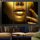 Gold and Women Wall Art Canvas Print by MyGreatCanvas | Canvas Wall Art Prints | Photo Prints & Wall Decor