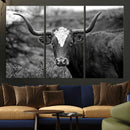 Western Home Wall Art Canvas Print, Framed Texas Longhorn by MyGreatCanvas | Canvas Wall Art Prints | Photo Prints & Wall Decor