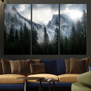 Yosemite National Park El Capitan Foggy Mountain Wall Art | by MyGreatCanvas | Canvas Wall Art Prints | Photo Prints & Wall Decor