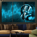 Music and Microphone Wall Art Canvas Print by MyGreatCanvas | Canvas Wall Art Prints | Photo Prints & Wall Decor