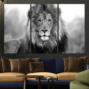 Black and White Lion Canvas Wall Art – Animal Print Artwork by MyGreatCanvas | Canvas Wall Art Prints | Photo Prints & Wall Decor