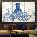 Octopus Canvas Wall Art | Coastal Marine Life Artwork for by MyGreatCanvas | Canvas Wall Art Prints | Photo Prints & Wall Decor
