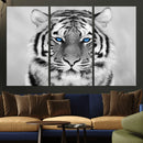 Black and White Tiger Wall Art Animal Canvas Print