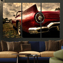 Red Classic Car Wall Art Canvas Print