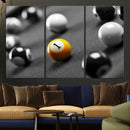 Wall Art Pool Table and Balls Canvas Print by MyGreatCanvas | Canvas Wall Art Prints | Photo Prints & Wall Decor