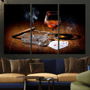 Whiskey Cigar Wall Art Canvas Print Kitchen Wall